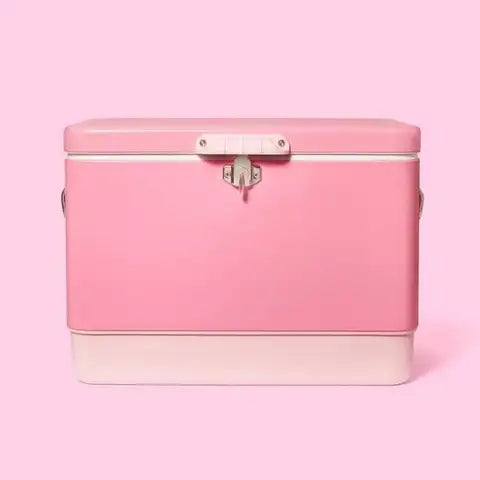 Pink Vintage Cooler Holds 80 cans